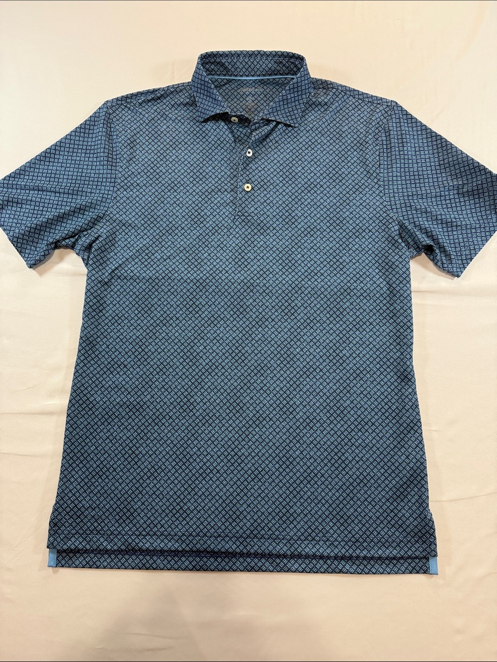 johnnie-O Blue Patterned Men's Polo